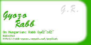 gyozo rabb business card